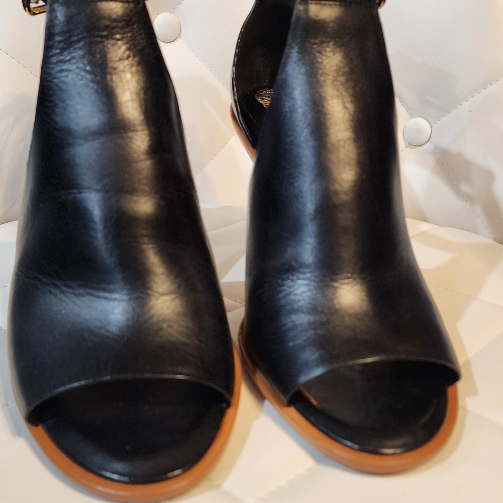 Vince Camuto Black Peep-Toe Heels - Picture 2 of 6
